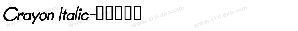 Crayon Italic字体转换
